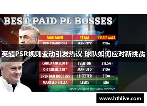 英超PSR规则变动引发热议 球队如何应对新挑战